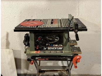 Delta 10' Bench Saw Model 36-540 Type 2 ,Black & Decker Work Mate Not Included