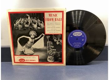 Music From Bali. The Gamelan Orchestra On 1952 England Import Argo Records RG 1 Mono.
