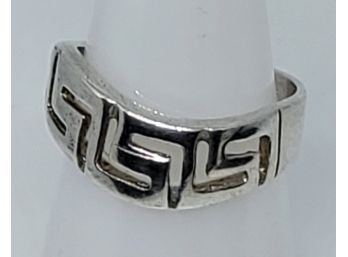 Sterling Silver Greek Maze Ring