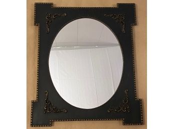Victorian Decorative Wood Framed Oval Mirror