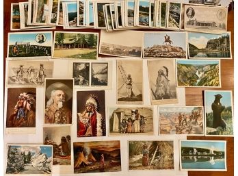 Native American & Western US Vintage Postcards Including Yellowstone (100 Plus)