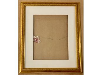 Gilt Frame With White Mat And Glass