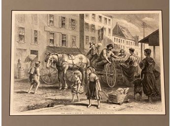 Engraving, W. M. Cary, Street Vendors Of Fruits & Vegetables