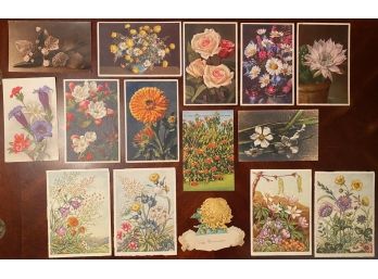 Vintage Floral Postcards (15)