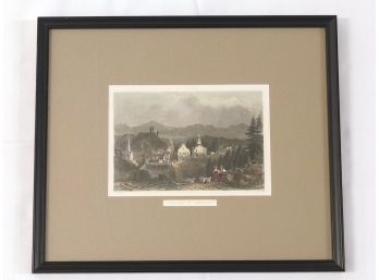 Hand Colored Engraving - Village Of Catskill