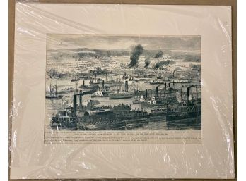 Civil War Engraving Depicting Burning Of The White House, 26 June 1862