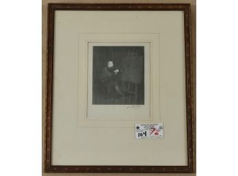 Framed Etching Pencil Signed Timothy Cole