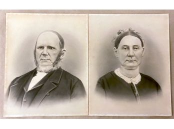 Charcoal Portraits Of Husband And Wife