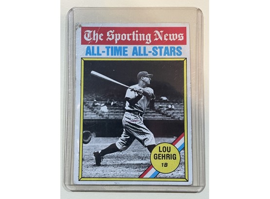 1976 Topps The Sporting News All Time All Stars Lou Gehrig Card #341