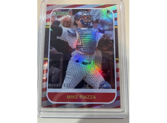 2021 Panini Donruss Mike Piazza Holo Refractor Card #232   1229/2021