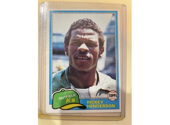 1981 Topps Rickey Henderson Card #261