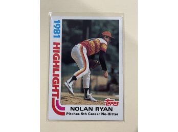 1982 Topps Nolan Ryan 81 Highlights Card #5
