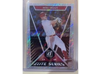 2020 Panini Donruss Elite Series Mike Trout Shimmer Refractor Card #E-5