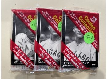 3 - 1992 Megacards The Sporting News Conlon Collection Baseball Card Packs       Lot Is For 3 Packs