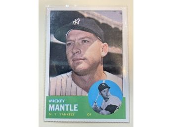 1963 Topps Mickey Mantle #200 Hand Cut Reprint