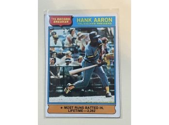 1976 Topps Hank Aaron Card #1