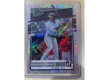 2020 Panini Donruss Rated Rookie Wander Franco Silver Shimmer Card #RP-1
