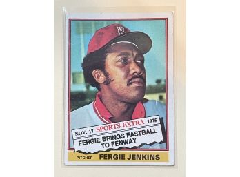 1976 Topps Sports Extra Fergie Jenkins Card #250T