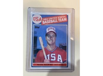 1985 Topps USA Baseball Team Mark McGwire Rookie Card Card #401