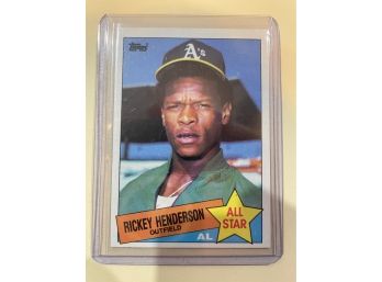 1985 Topps All Star Rickey Henderson Card #706