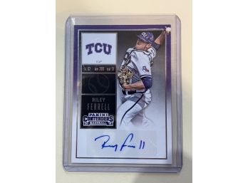 2015 Panini Contenders Riley Ferrell Autographed Purple Parallel Card #23
