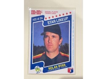 1987 MLB M&m's Star Lineup Nolan Ryan Card #22 Of 24