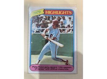 1980 Topps 1979 Highlights Pete Rose Card #4