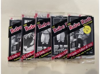 5 - 1992 Megacards Babe Ruth Collection Baseball Card Packs   Lot Is For 5 Packs