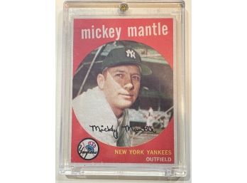 1959 Topps Mickey Mantle Card #10  BEAUTIFUL CARD IN GREAT CONDITION