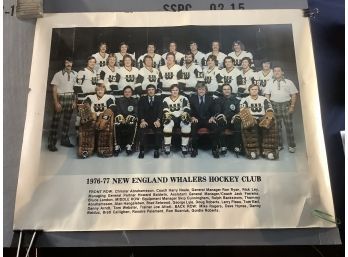 1976-77 New England Whalers Hockey Club Poster
