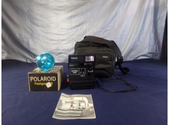 Polaroid Instant Camera - Flashgun And Bag