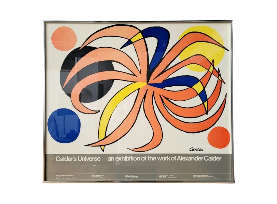 Rare 1977 Alexander Calder Museum Exhibition Lithograph ' Calders Universe '