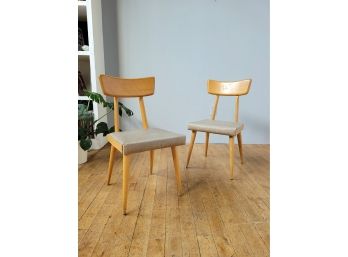 Pair 1959 Paul Mccobb Style Chairs By Baumritter