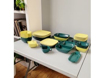 Amazing 48 Pc 60s Melamine Dish Set By Brookhaven Modern Design