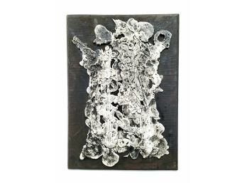 Dated 1963 And Signed By Artist GA Curtis Mixed Media Abstract Wall Sculpture