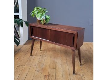 Small Mid Century Walnut Console/ Side Table