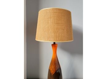 Large 34 ' Mid Century Drip Glaze Lamp