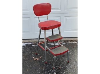 Fabulous Vintage 1950s Kitchen Step Stool Chair