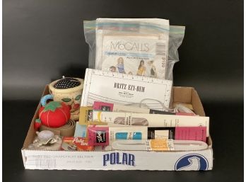 Box Lot: Assorted Sewing Notions