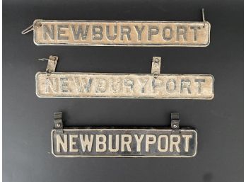 Vintage Metal Newburyport Signs