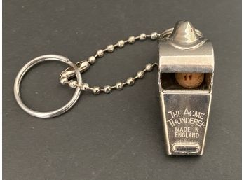 An Acme Thunderer Whistle On A Keychain