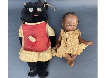 Two Antique Black Dolls