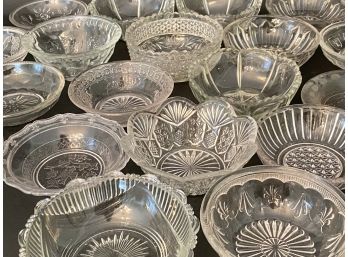 Vintage Pressed Glass Bowls, 1 Of 2