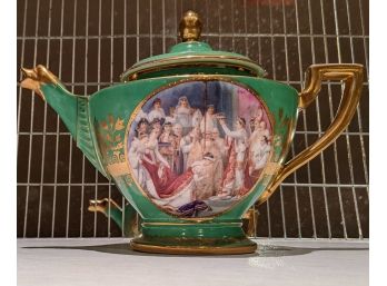 Napoleon I9th Century French Sevres Hand Painted Porcelain Tea Pot- Very Very Rare!!!