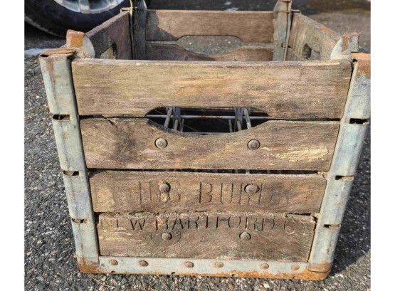 Burdick, W Hartford Wooden Milk Crate