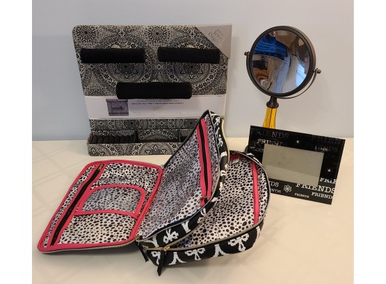 New Jewelry Organizer (new), Makeup Bag(new), Mirror And Frame