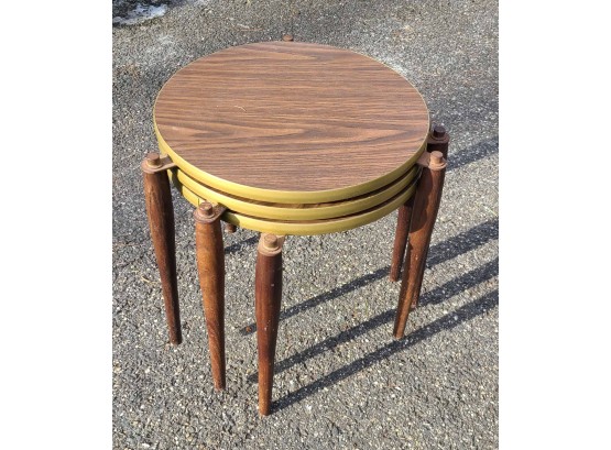 3 Mid Century Stacking Tables/ Nesting Tables, Would Be Great Plant Stands