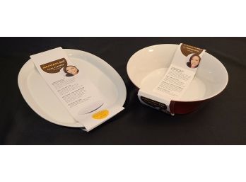 Rachel Ray New W Tags, Oval Platter And Serving Bowl