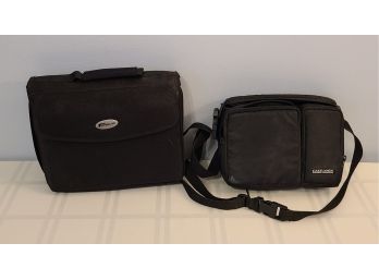2 Black Bags, 1 Camera, 1 Looks To Hang And Hold A Tablet (maybe In Car Organizer?)