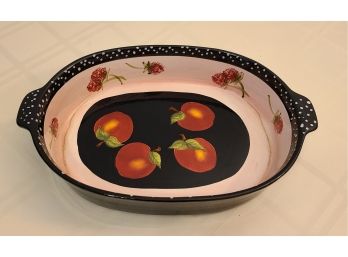 Hand Painted Casserole Dish, See Pics